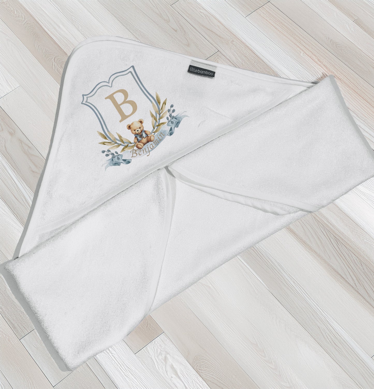 Shnuggle bath personalised set Bear monogram