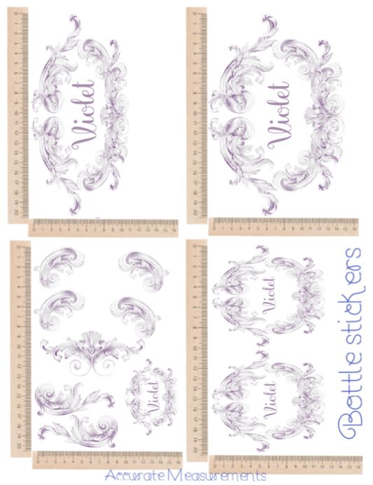 Swirl purple Sticker set