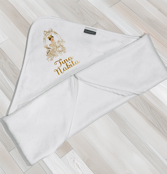 Lux gold brown hair baby towel