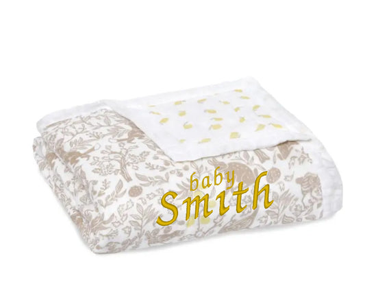 Essentials Cotton Muslin blanket natural woodland Luxury(120cm)