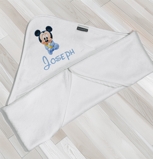 Toddlers shnuggle Personalised bath set Disney Micky and Friends 12-4 years