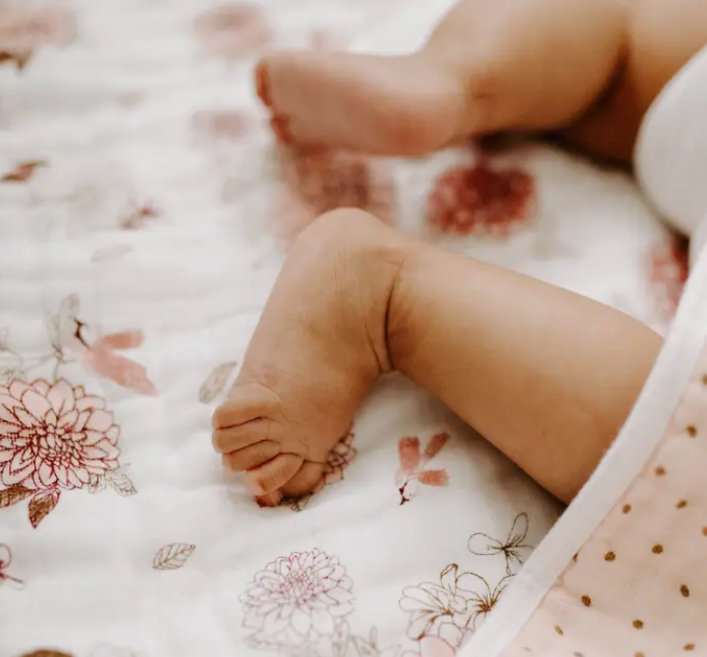 Essentials Cotton Muslin Blanket Floral (120cm)