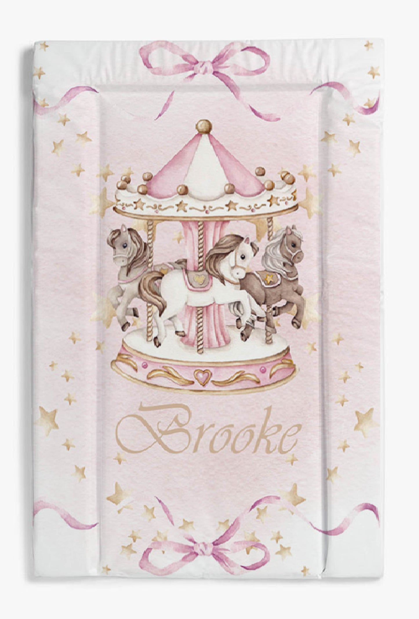 Ok baby bath personalised set Carousal Pink