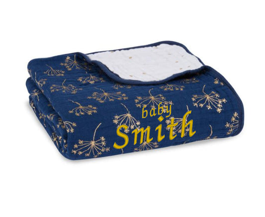 Essentials Cotton Muslin Blanket gold deco Luxury (120cm)