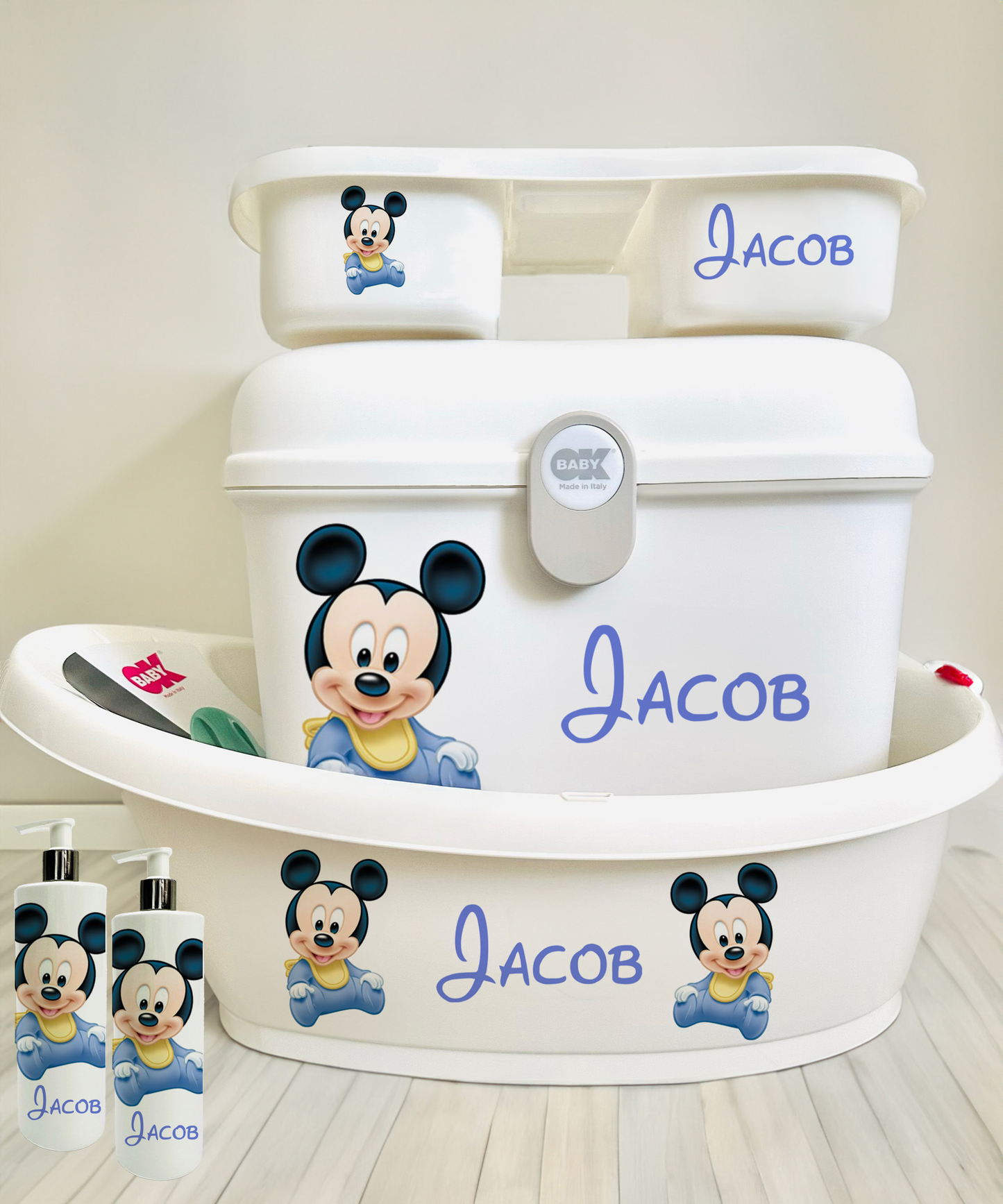 Ok Baby Personalised Disney Mickey Bath set