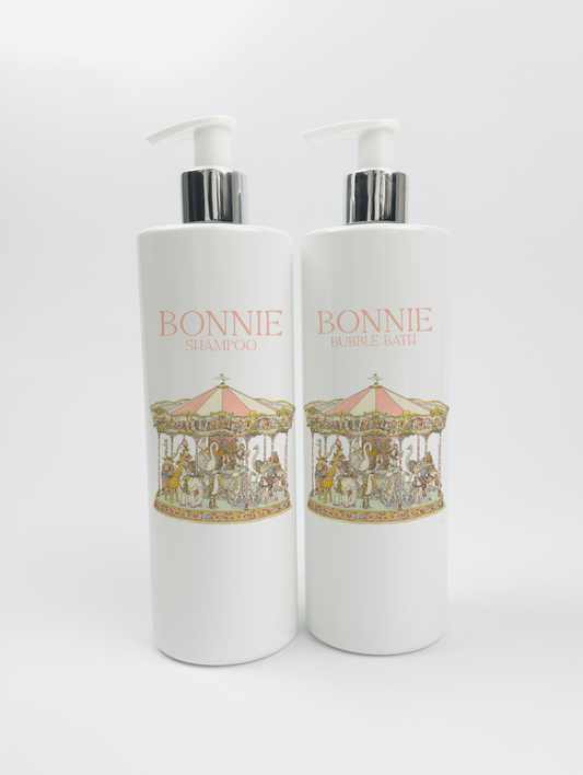 Ok baby bath personalised set vintage carousal pink