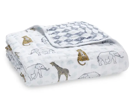 Essentials Cotton Muslin Blanket jungle (120cm)