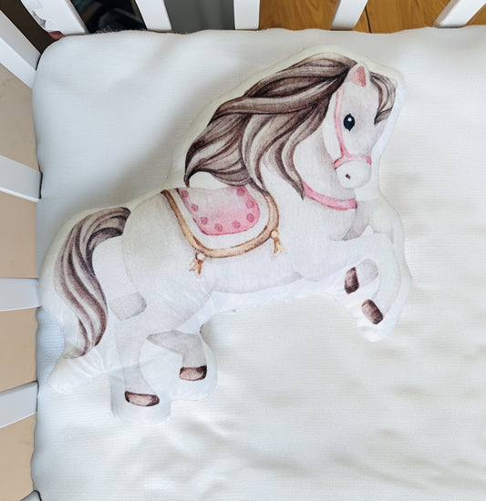 3d cuddle cushion horse pink