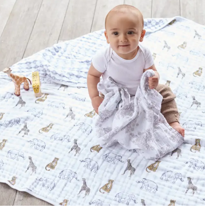 Essentials Cotton Muslin Blanket jungle (120cm)