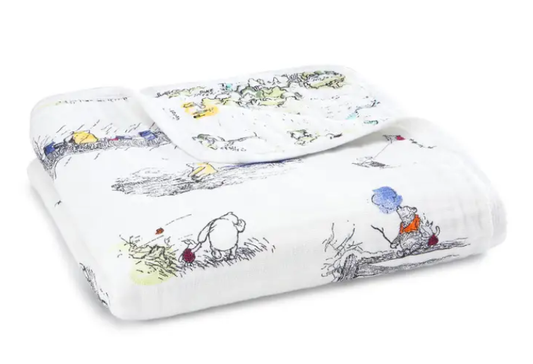 Essentials Cotton Muslin Blanket Pooh Bear (120cm)