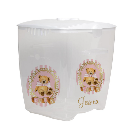 Personalised Milton Steriliser Stripe bear Pink