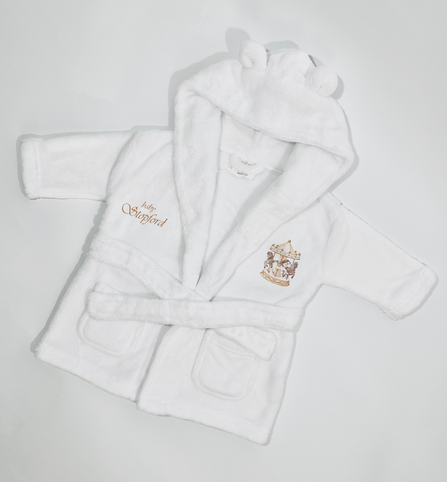 Ok baby bath personalised set Carousal Cream