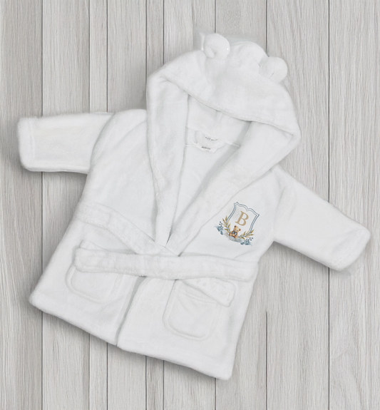 Bear monogram robe