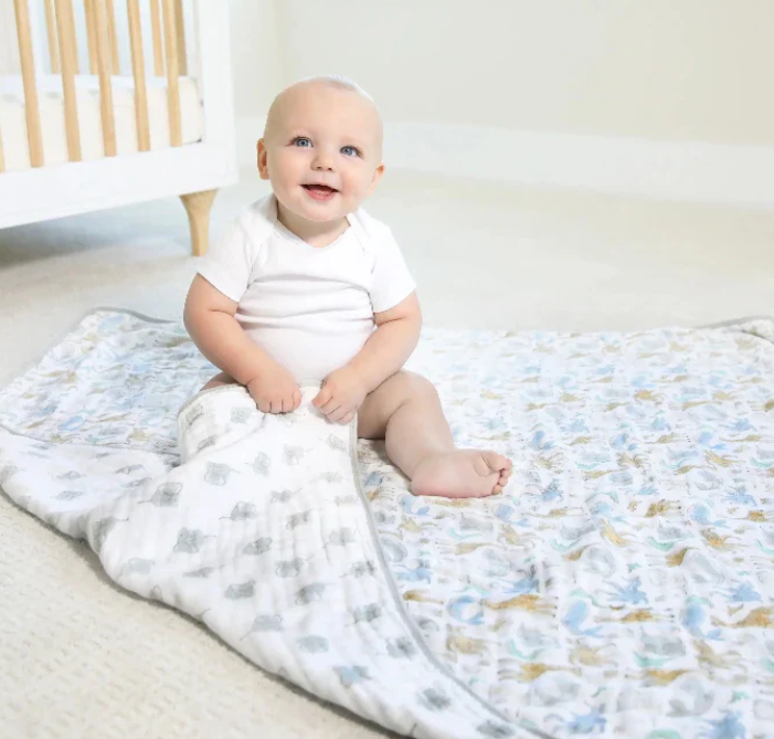 Essentials Cotton Muslin Blanket natural history (112cm)