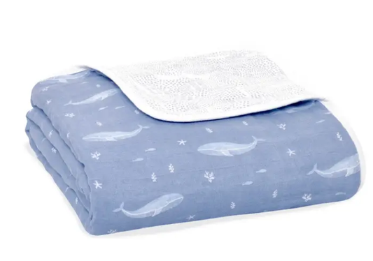 Essentials Cotton Muslin blanket oceanic (120cm)