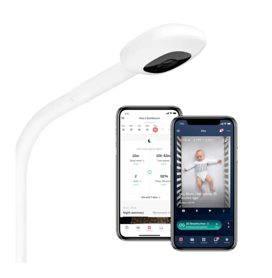 Nanit Pro Smart Baby Monitor and Gen 2 Floor Stand - White