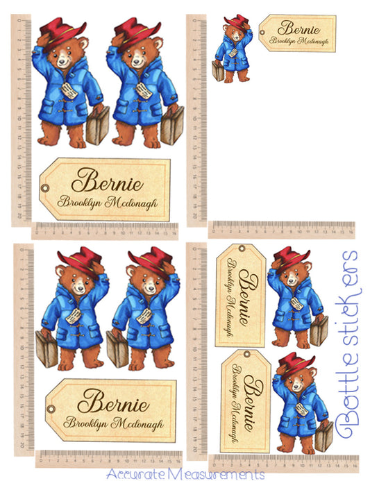 Paddington bear sticker set
