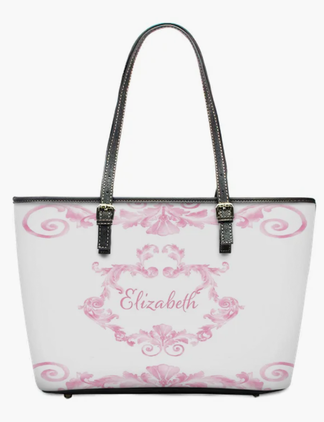 Personalised swirl Pink suitcase and changing bag