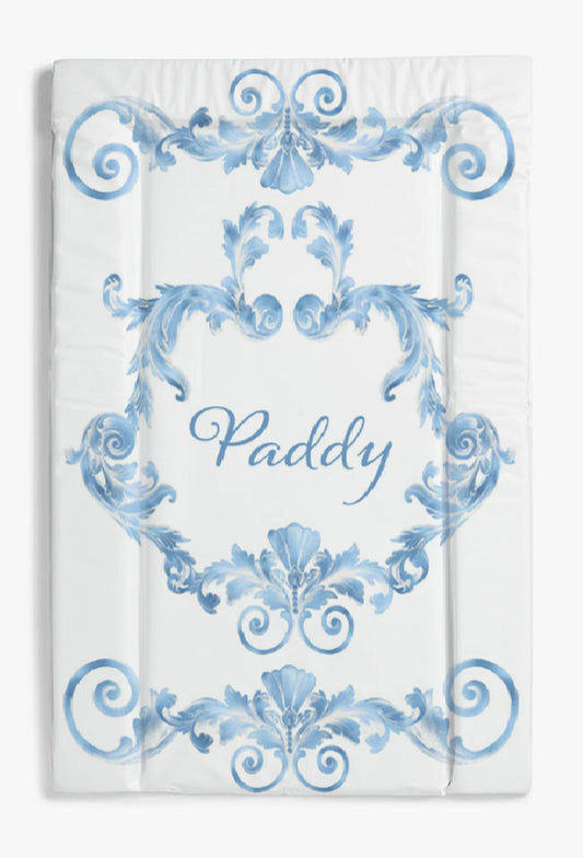 Swirl blue changing mat