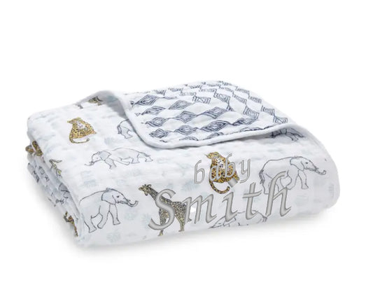 Essentials Cotton Muslin Blanket jungle (120cm)