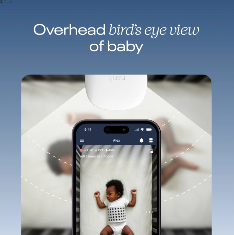 Nanit Pro Smart Baby Monitor and Gen 2 Floor Stand - White