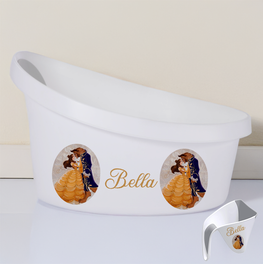 Toddlers shnuggle Personalised bath set Disney Beauty and the Beast 12-4 years