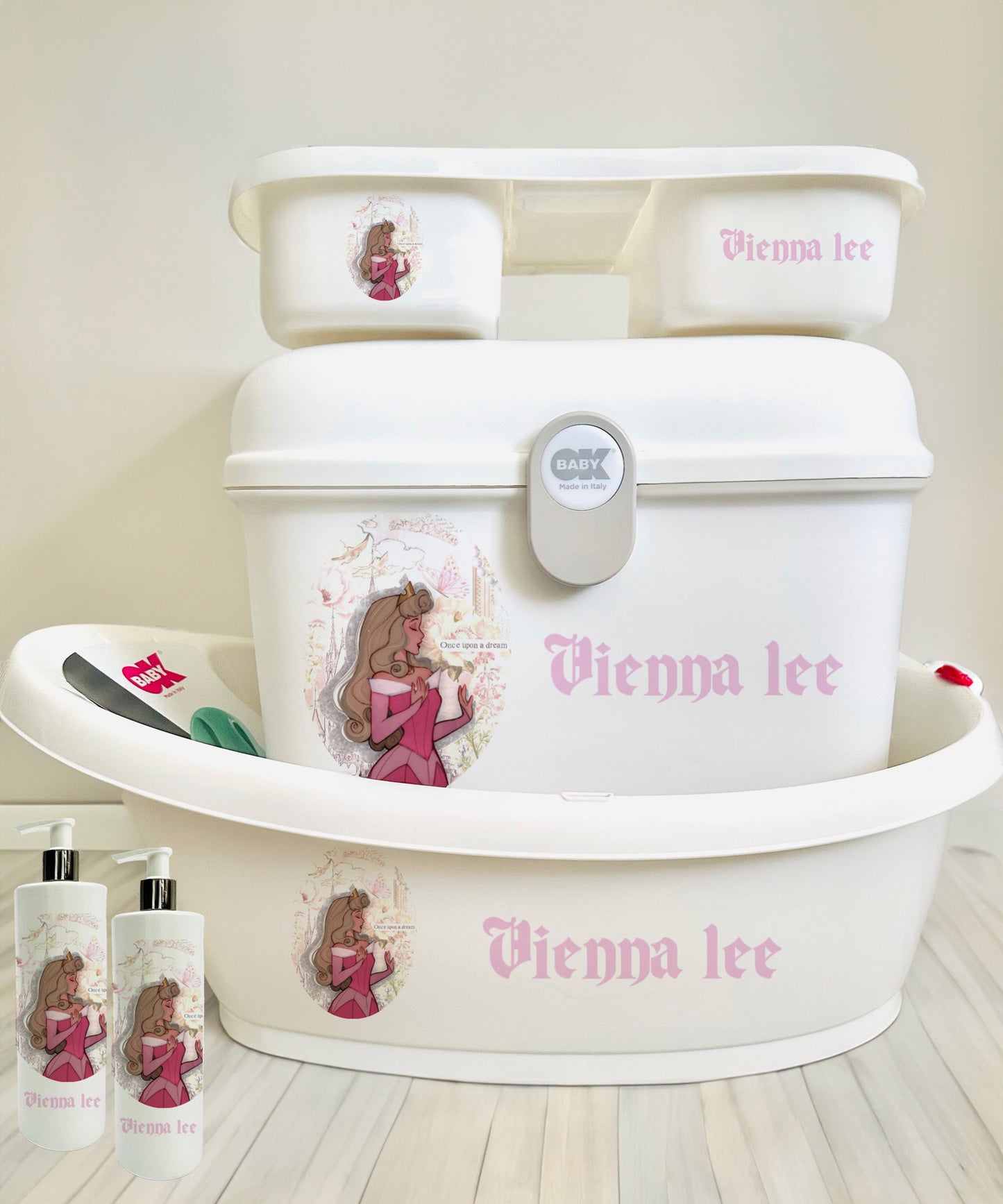 Ok Baby Personalised Disney Sleeping Beauty Bath set