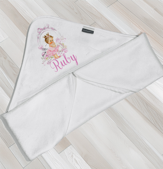 Lux pink blond hair baby towel