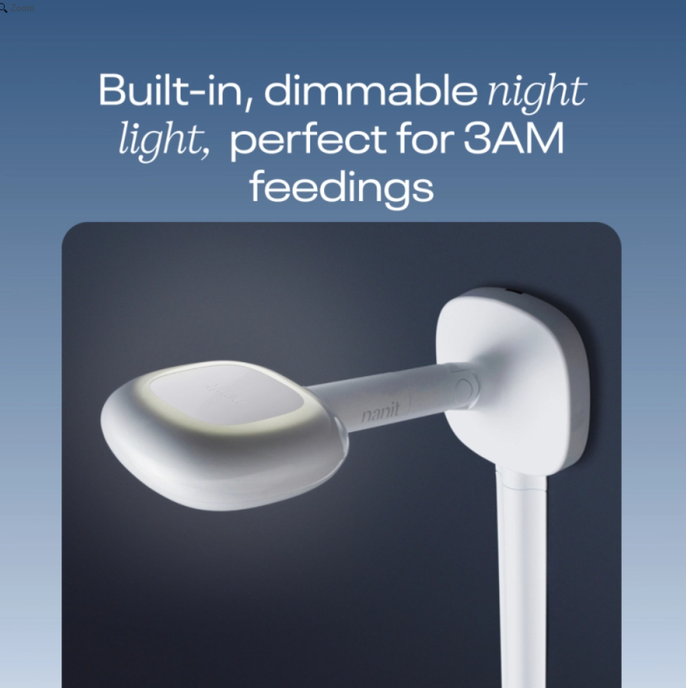 Nanit Pro Smart Baby Monitor and Wall Mount - White