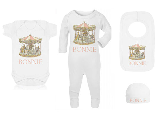 grow set vintage carousal pink