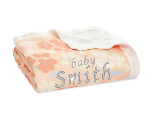 Essentials Cotton Muslin Blanket Flower art Luxury (120cm)