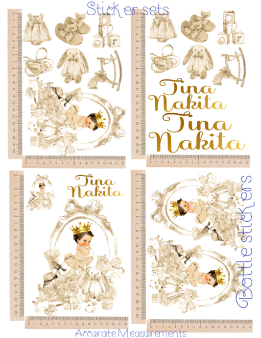Lux Gold brown Baby sticker set