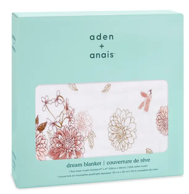 Essentials Cotton Muslin Blanket Floral (120cm)