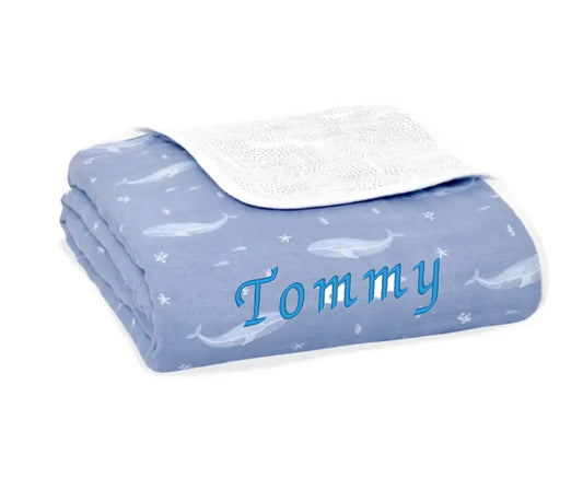 Essentials Cotton Muslin blanket oceanic (120cm)