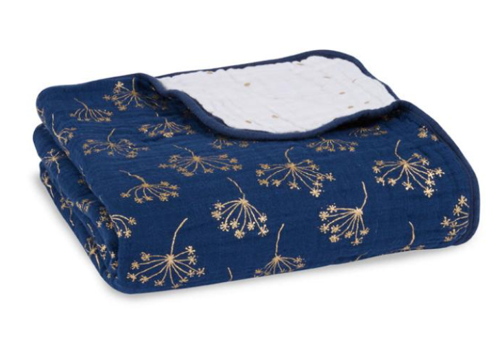 Essentials Cotton Muslin Blanket gold deco Luxury (120cm)