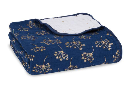 Essentials Cotton Muslin Blanket gold deco Luxury (120cm)