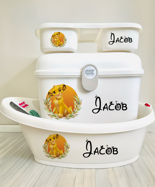 Ok baby bath personalised set D Lion