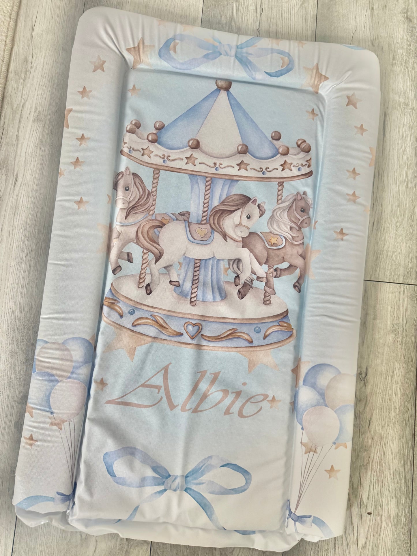 Pre printed and personalised changing mat