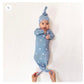 Snuggle Knit™ Newborn Gift Set Knotted Gown + Infant Hat