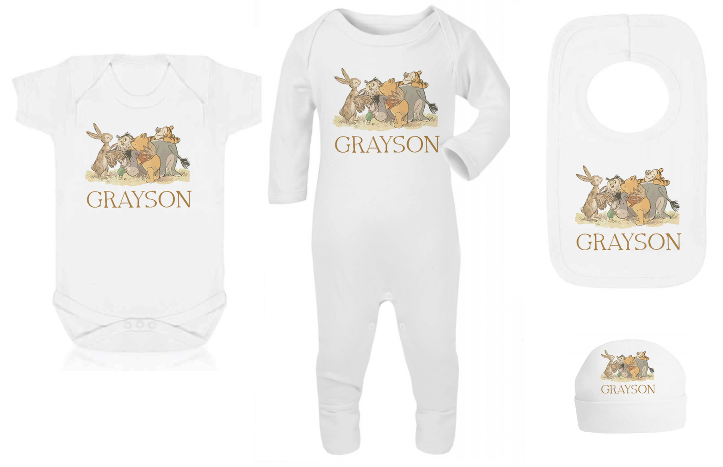 Ok baby bath personalised set D Winnie and friends