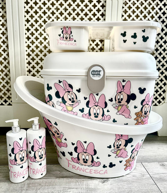 Shnuggle bath personalised set Disney Minnie Mouse