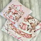 Embroidered Name Pink carousel Blanket and pillow sets