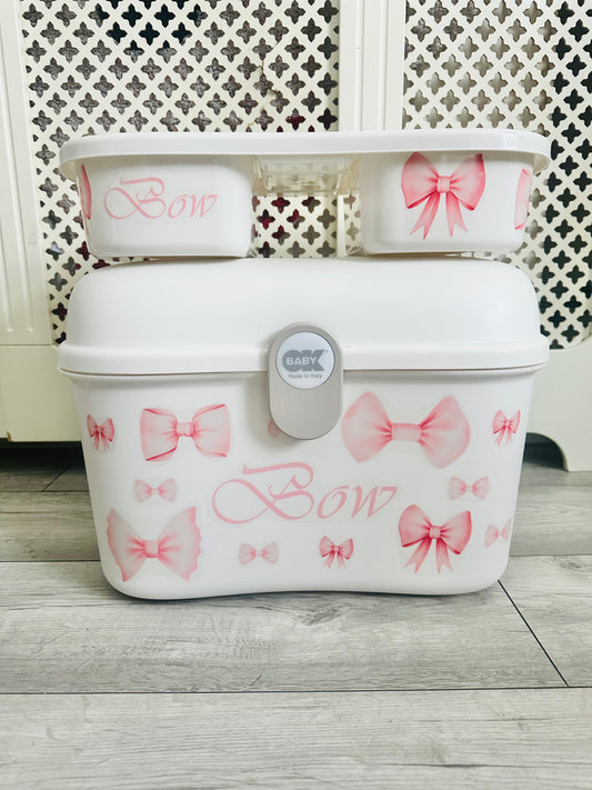 Shnuggle bath personalised set Bow