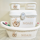 Ok baby bath personalised set Noah`s ark