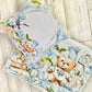 Embroidered name Bear Blanket and pillow sets