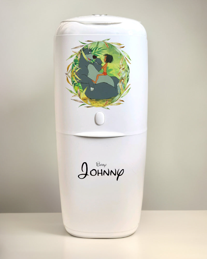 Angelcare Nappy Disposal System with 1 Refill Personalised D Jungle