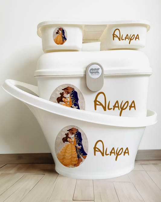 Shnuggle bath personalised set D belle