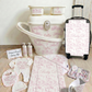 Shnuggle personalised baby bundle Pink Saffari