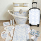 Shnuggle personalised baby bundle Blue Saffari