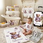 Shnuggle personalised baby bundle Purple bear